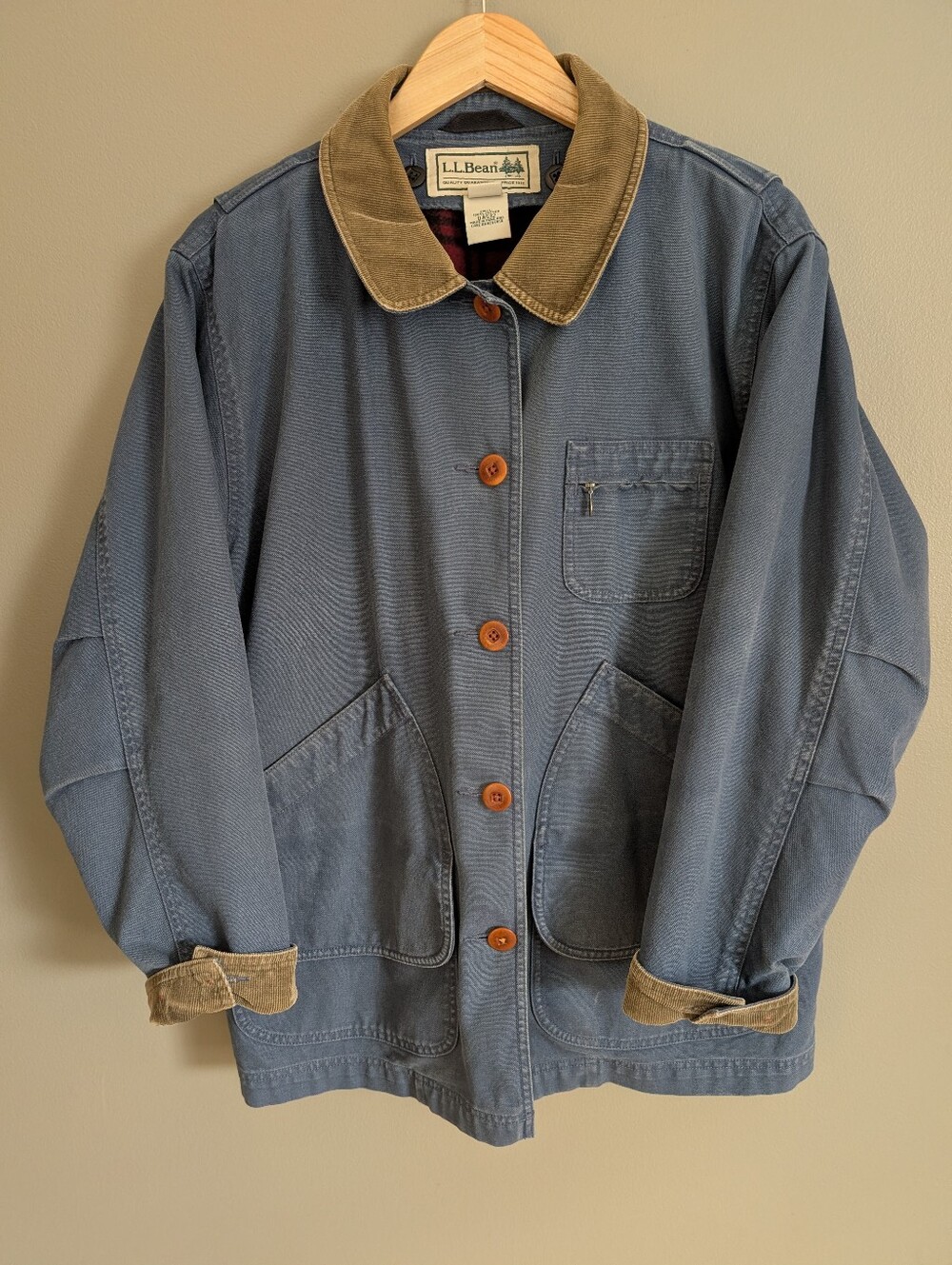 L.L. Bean Vintage Blanket Lined Chore Barn Coat Size Large - Picture 2 of 15
